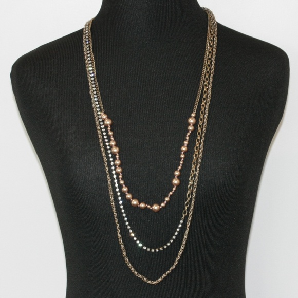 J. Crew Jewelry - J. Crew 3 Necklace Strands - Pearls, Rhinestones